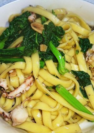 菜の花とイカわたのパスタ-レシピのメイン写真