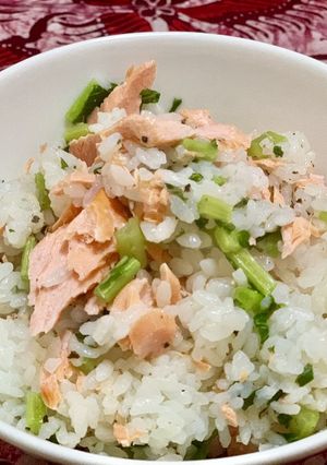 焼き鮭の菜飯-レシピのメイン写真