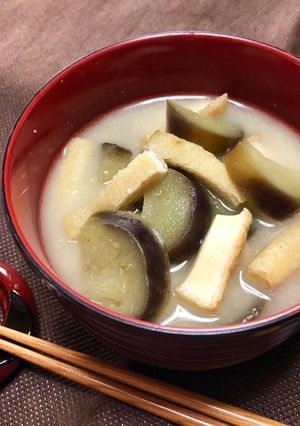 薄揚げと茄子の粕汁◎-レシピのメイン写真