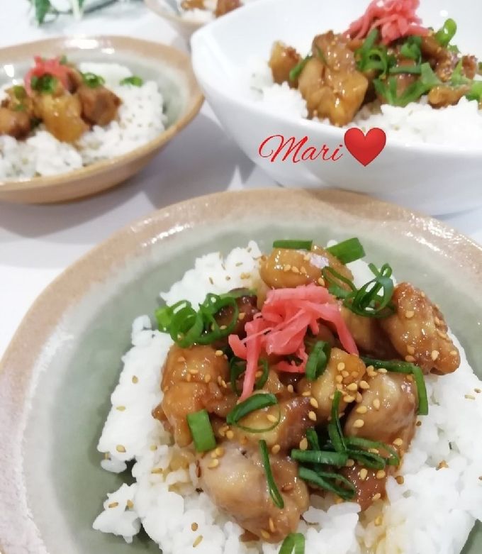 そっこーフライパンで☆てりやきチキン丼-レシピのメイン写真