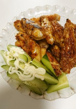 ★フライパンで手羽先のカレー風味焼き-レシピのメイン写真