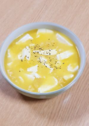 寒い日にカップスープでお豆腐-レシピのメイン写真