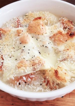 簡単✩残ったシチューでパングラタン-レシピのメイン写真