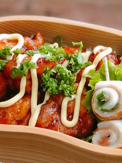 毎日のお弁当♪唐揚げマヨ丼-レシピのメイン写真