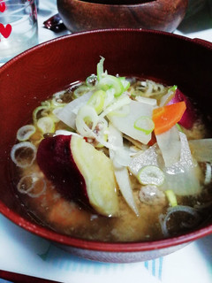 挽き肉と根菜の味噌汁-レシピのメイン写真