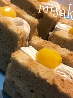 ☆栗のシフォンケーキ☆マロンクリーム添え-レシピのメイン写真