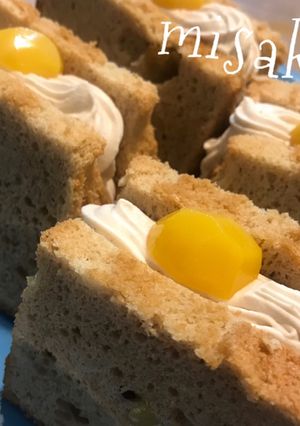 ☆栗のシフォンケーキ☆マロンクリーム添え-レシピのメイン写真