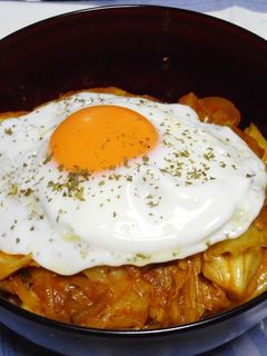 豚キャベツの炒めカレー丼-レシピのメイン写真