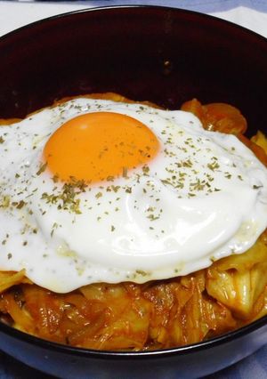 豚キャベツの炒めカレー丼-レシピのメイン写真