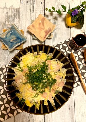 鍋材料の野菜達で☆豚バラのレンジ重ね蒸し-レシピのメイン写真