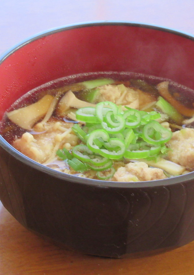 鶏のつみれのたっぷりきのこ汁-レシピのメイン写真