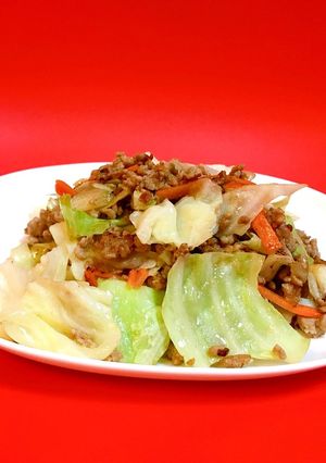 ひき肉とキャベツのみそ炒め-レシピのメイン写真