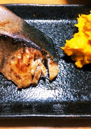 昼ご飯☆ブリのガリ醤油焼とカボサラ-レシピのメイン写真