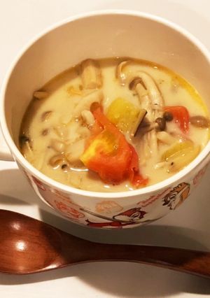 トマトと根菜ときのこの洋風味噌汁-レシピのメイン写真