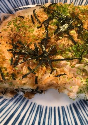山芋とアミのお好み焼き風鉄板焼き♪-レシピのメイン写真
