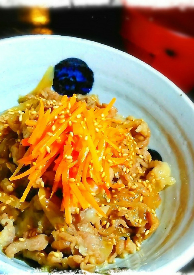 30分で我が家の定番「汁だく豚丼」-レシピのメイン写真