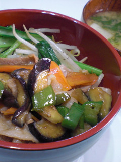 野菜いっぱい☆甘辛ブタ丼☆パクパク期にも-レシピのメイン写真
