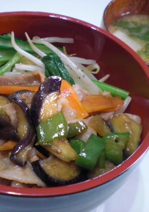 野菜いっぱい☆甘辛ブタ丼☆パクパク期にも-レシピのメイン写真