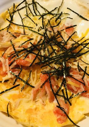 薄焼きカニ玉●カニカマ＆チーズの玉子焼き-レシピのメイン写真