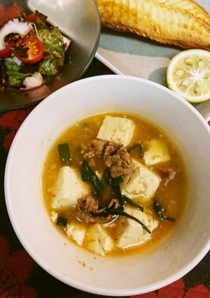 牛肉とニラの旨辛スープ-レシピのメイン写真