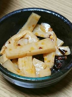 味付けメンマにラー油チョイ足し(*^^๓-レシピのメイン写真