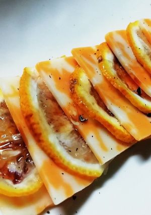 柚子とチーズのカプレーゼ風-レシピのメイン写真