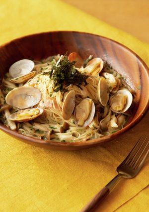 お鍋1つ♪あさりときのこ和風スープパスタ-レシピのメイン写真