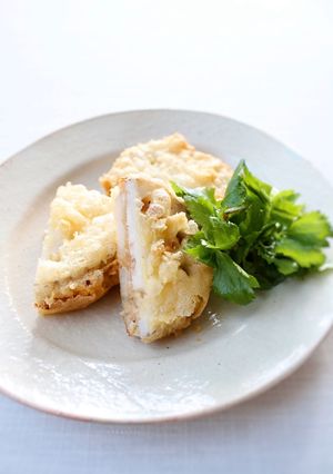 定番料理、サクシャキ【蓮根のはさみ揚げ】-レシピのメイン写真