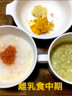 7ヶ月☆トマト粥 野菜と卵のスープ-レシピのメイン写真