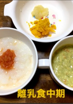 7ヶ月☆トマト粥 野菜と卵のスープ-レシピのメイン写真
