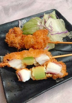 たことアボカドの串揚げ-レシピのメイン写真