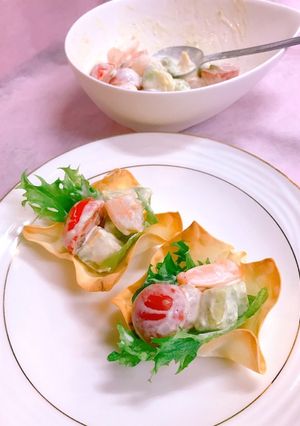 アボカドのカリッ✨カップサラダ-レシピのメイン写真