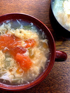 5分で完成!トマトとレタスの卵スープ♪-レシピのメイン写真