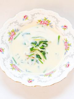 きのことほうれん草のミルクスープ-レシピのメイン写真