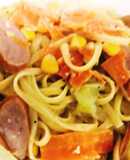 豆乳スープで簡単クリームソースパスタ