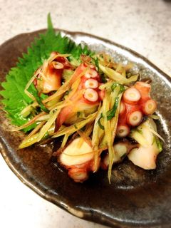 ☼最強つまみ♪タコのミョウガと大葉和え-レシピのメイン写真