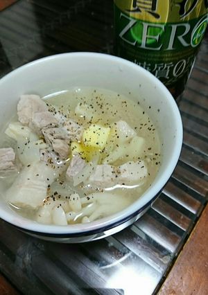 豚バラ肉のスープ‼基本の塩だけで旨い。-レシピのメイン写真