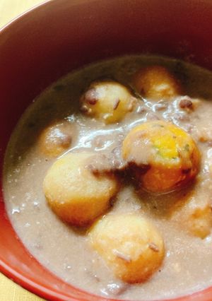 ヘルシー☆野菜豆腐団子の豆乳ぜんざい-レシピのメイン写真