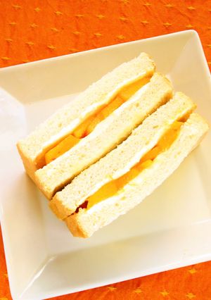 ☺柿とクリームチーズのフルーツサンド☺-レシピのメイン写真