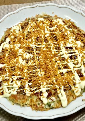 チキンラーメンでお好み焼き-レシピのメイン写真