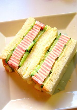 ☺萌え断♡簡単しましまハムチーズサンド☺-レシピのメイン写真