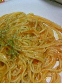 簡単☆ミートソースパスタのチーズ和え-レシピのメイン写真
