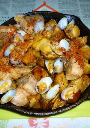 豚ロースとアサリでアレンテージョ風-レシピのメイン写真