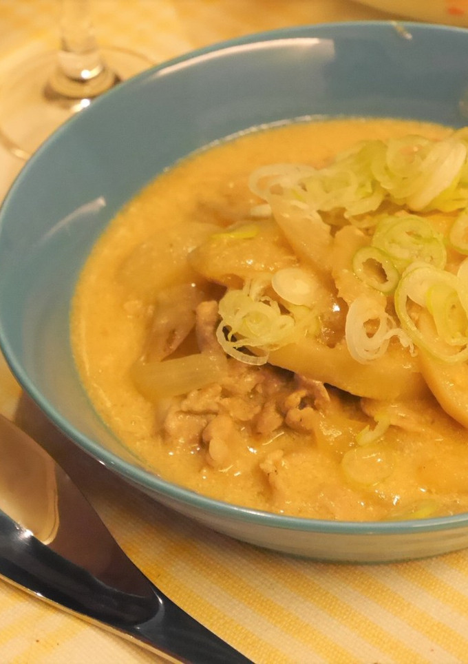 豚バラ肉と根菜の和風クリーム煮-レシピのメイン写真