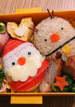 キャラ弁 クリスマス サンタとトナカイ-レシピのメイン写真