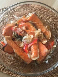 鮭の焼き南蛮-レシピのメイン写真
