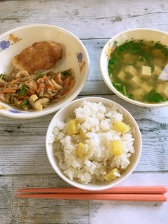 さつまいもごはん(天理市給食)-レシピのメイン写真