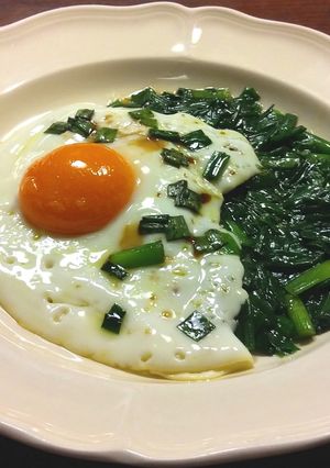 目玉焼きアレンジ にら醤油-レシピのメイン写真