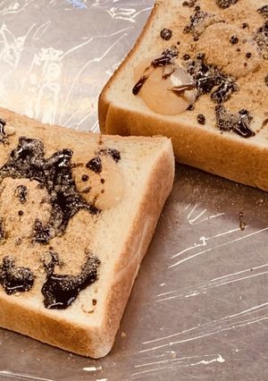 簡単✩.*˚安倍川もちトースト！-レシピのメイン写真