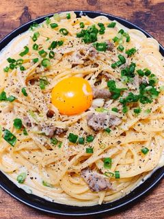 すき焼き風カルボナーラ【すき焼きのタレ】-レシピのメイン写真